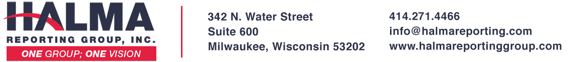 Halma Reporting Group, Inc. - Milwaukee Court Reporters